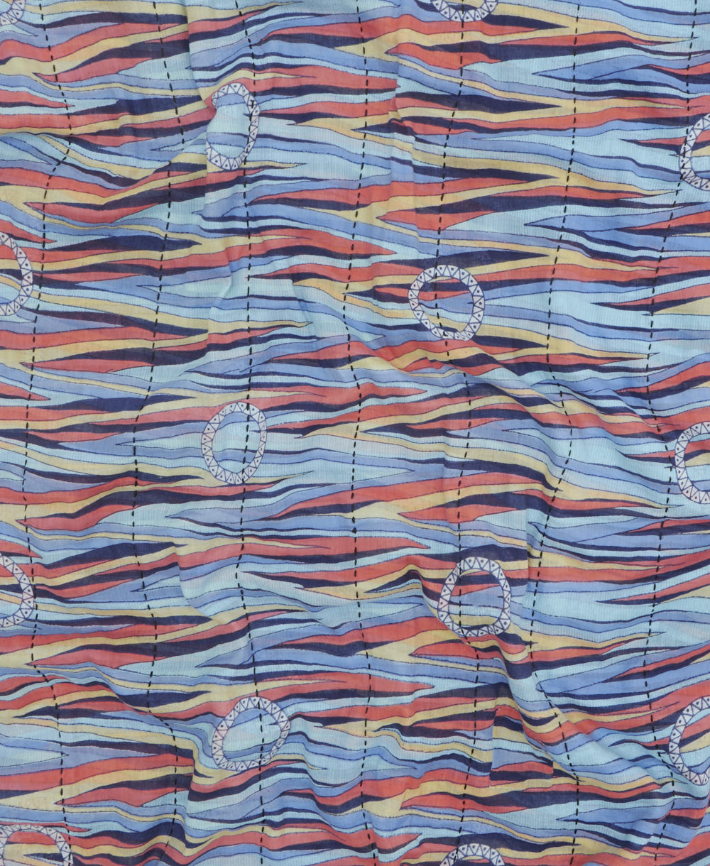 cotton long scarf in unique one-of-a-kind pattern