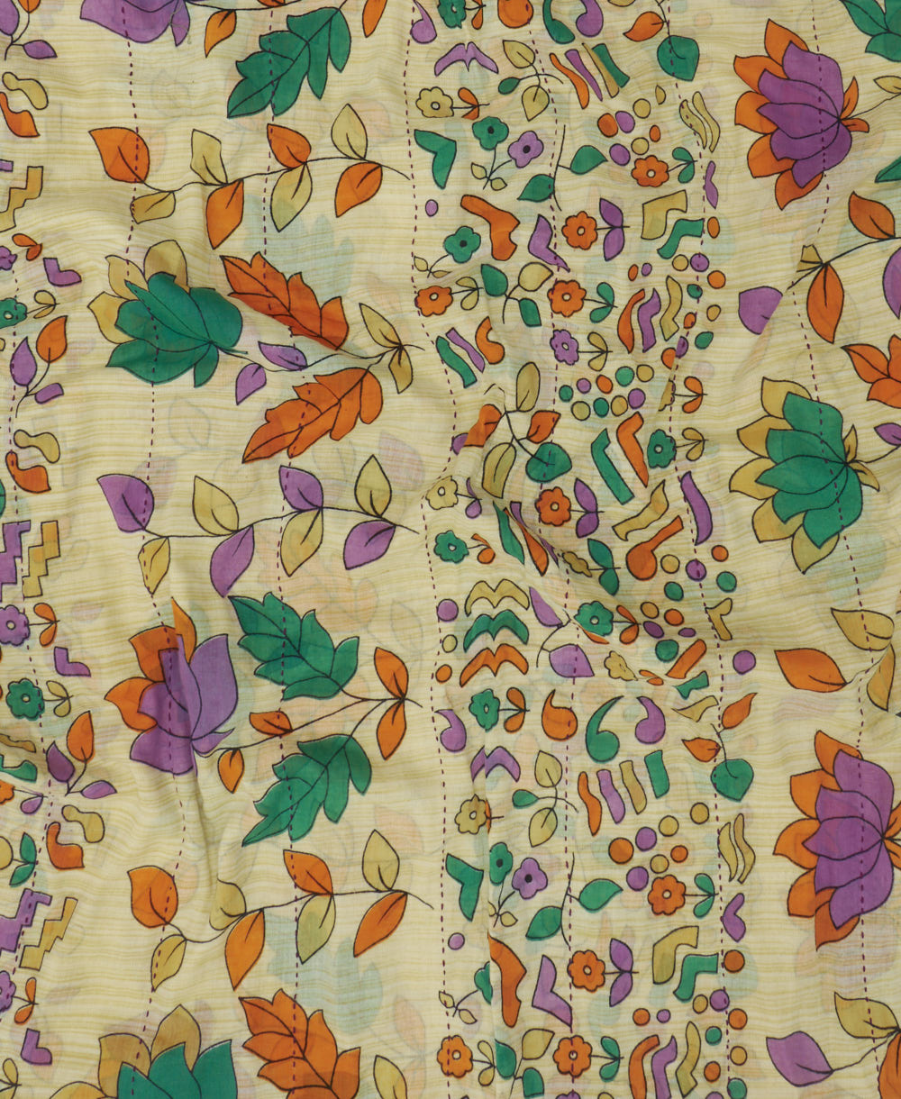 cotton long scarf in unique one-of-a-kind pattern