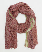 long cotton scarf handmade in India by women artisans