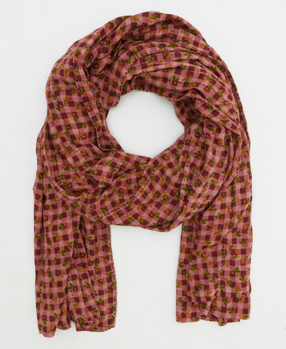 long cotton scarf handmade in India by women artisans