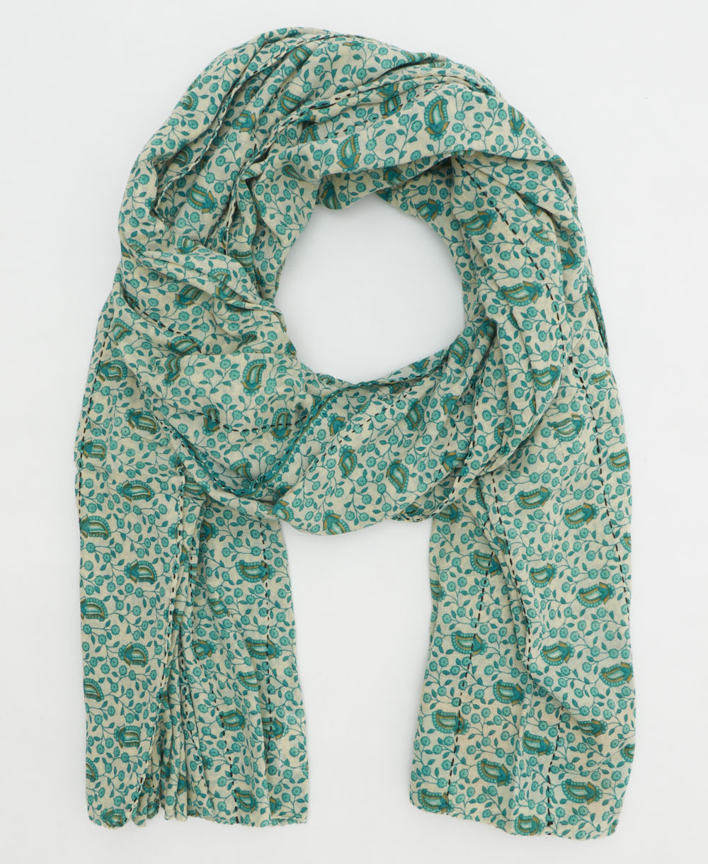 long cotton scarf handmade in India by women artisans