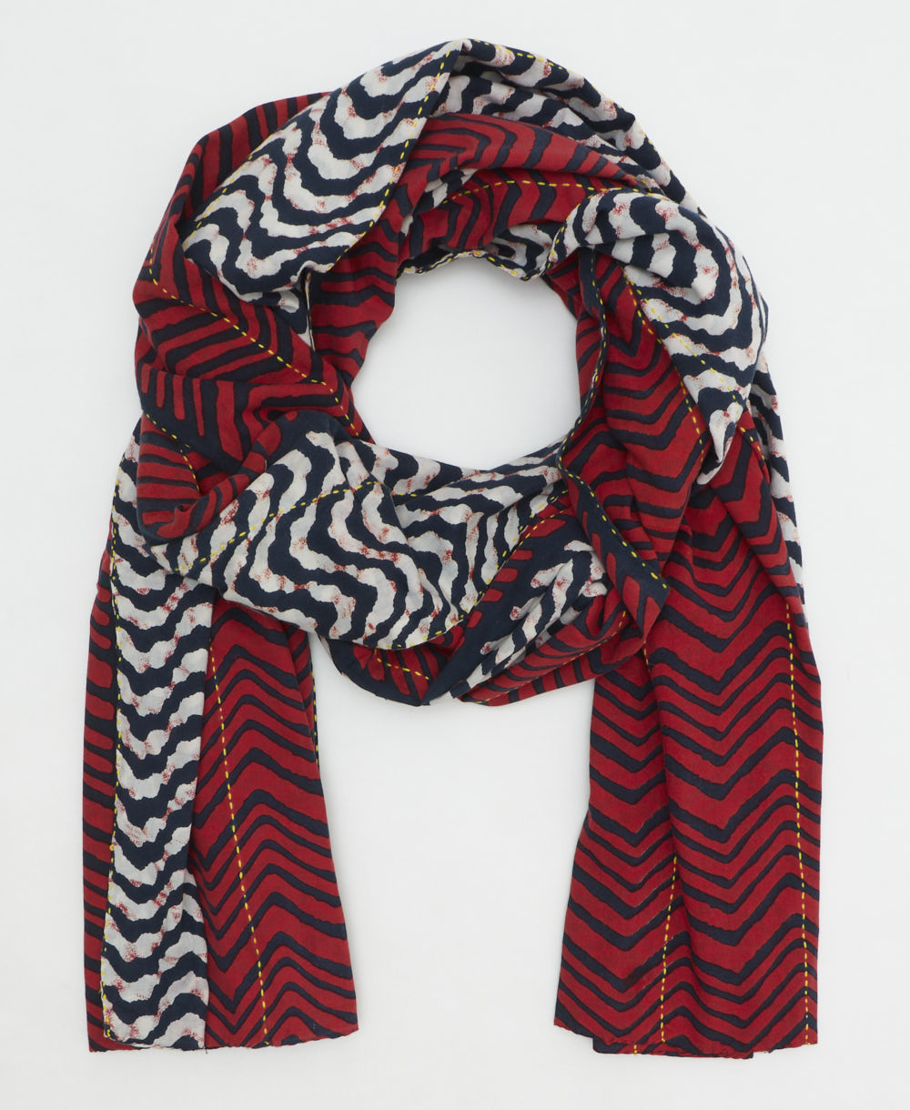 long cotton scarf handmade in India by women artisans