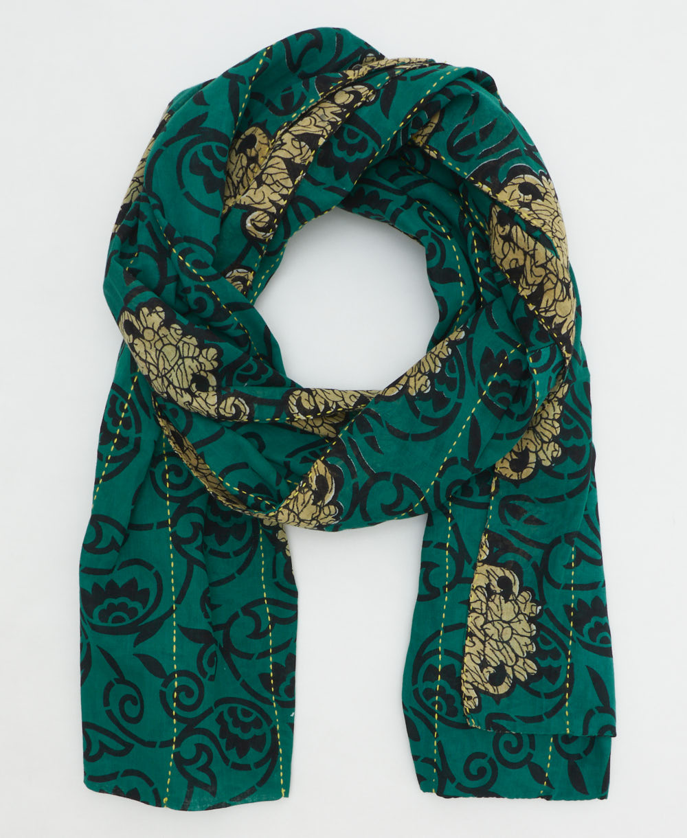 long cotton scarf handmade in India by women artisans