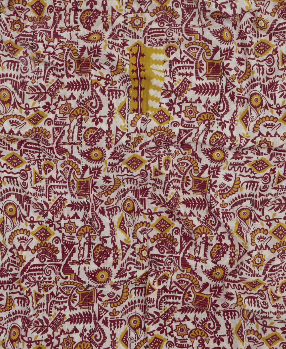 cotton long scarf in unique one-of-a-kind pattern