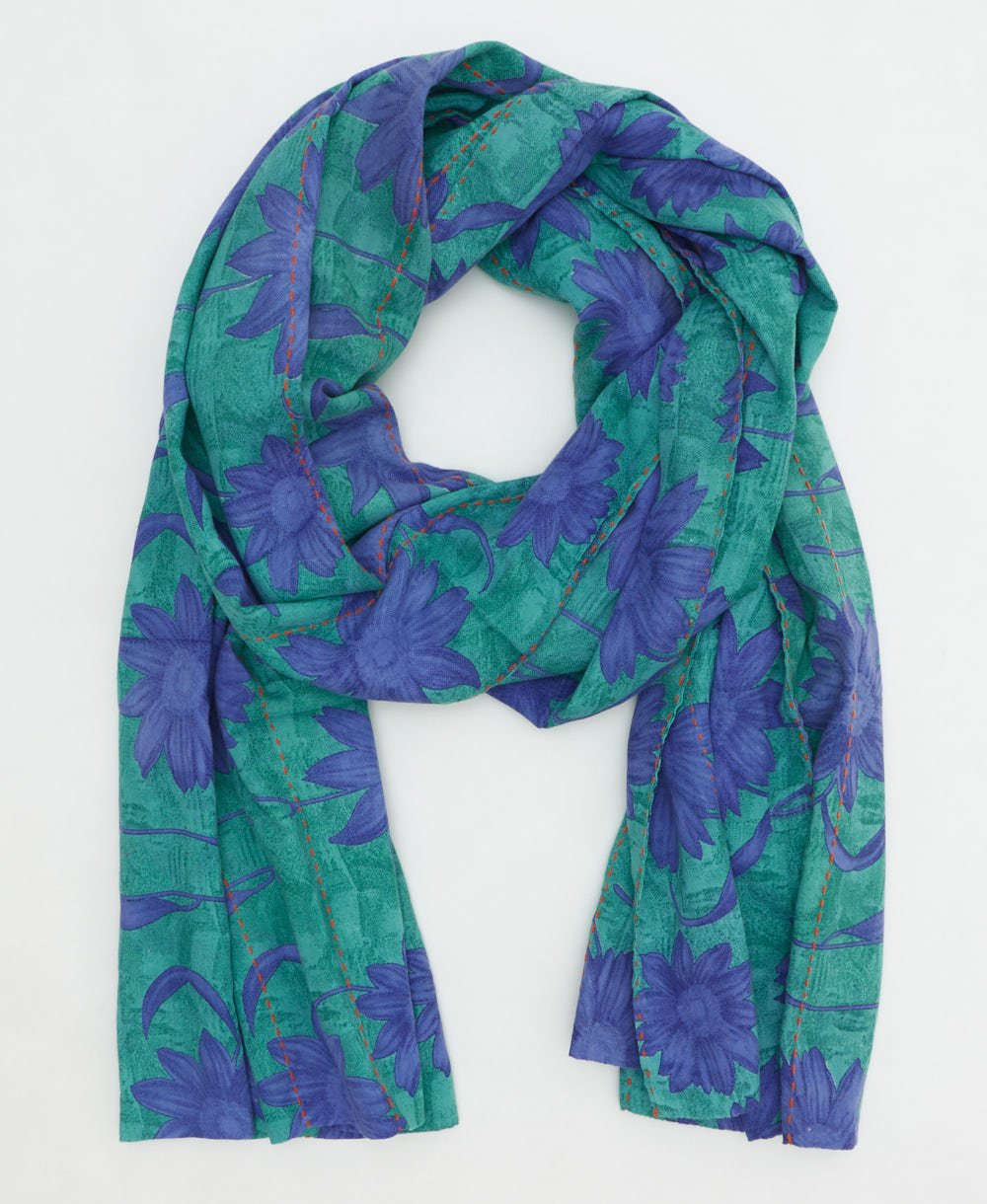 long cotton scarf handmade in India by women artisans
