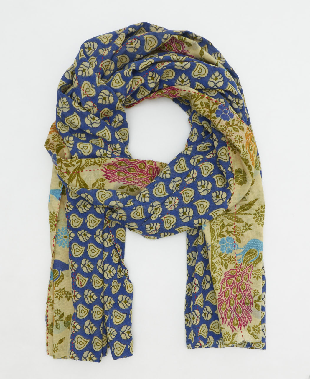 long cotton scarf handmade in India by women artisans