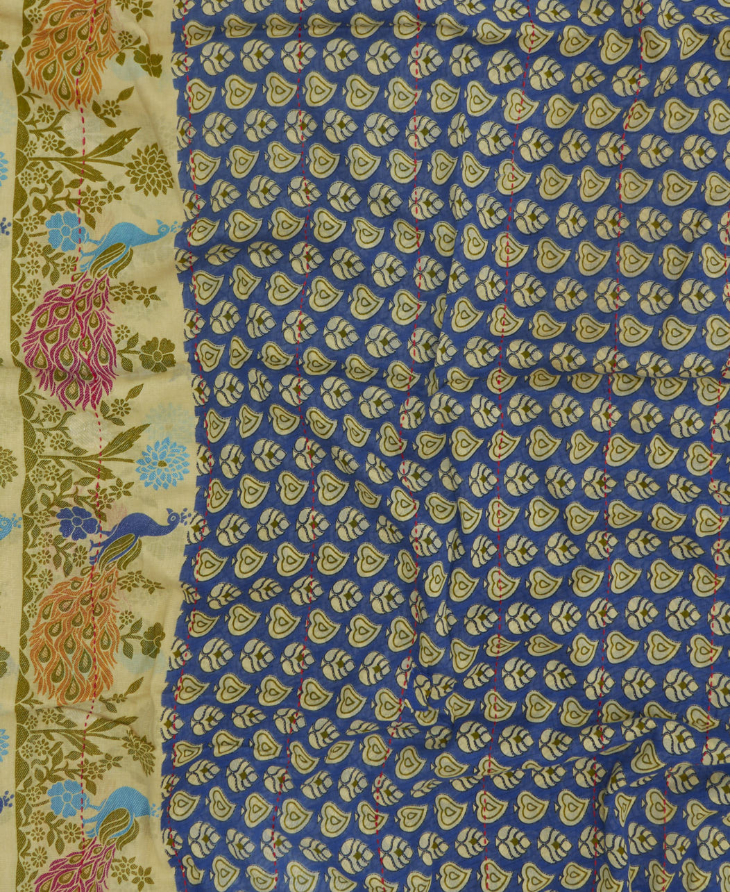 cotton long scarf in unique one-of-a-kind pattern