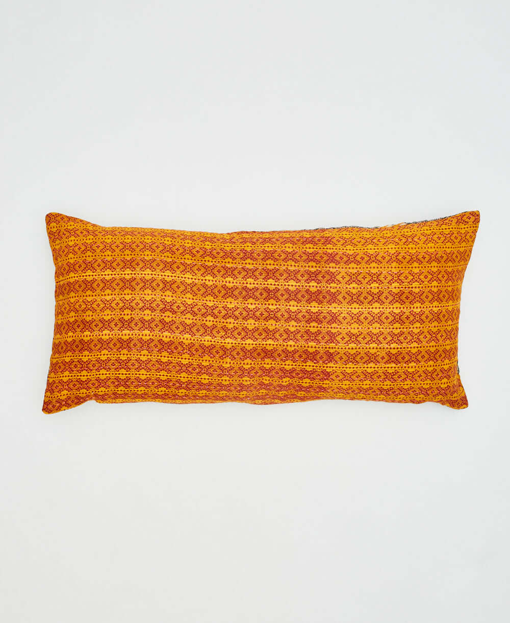 Kantha Lumbar Pillow No. 230815 Vintage Pillows Anchal Project