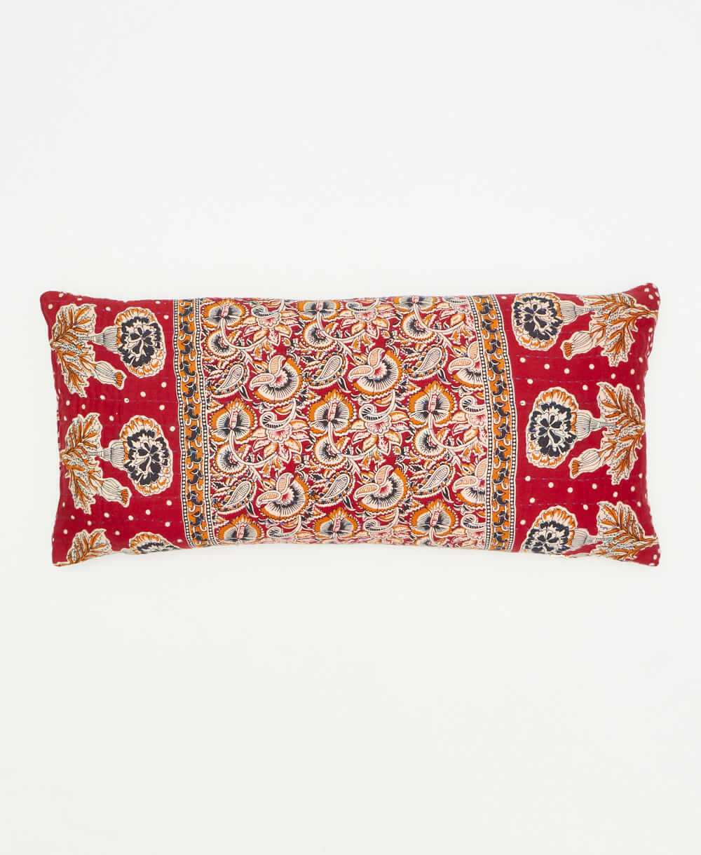 lumbar pillow featuring a classic black and white paisley print 