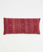 berry red lumbar throw pillow in medallion print handmade in India by women artisans by Anchal