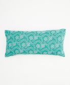 lumbar throw pillow in teal & white floral vine