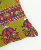 lumbar pillow with kantha stitching