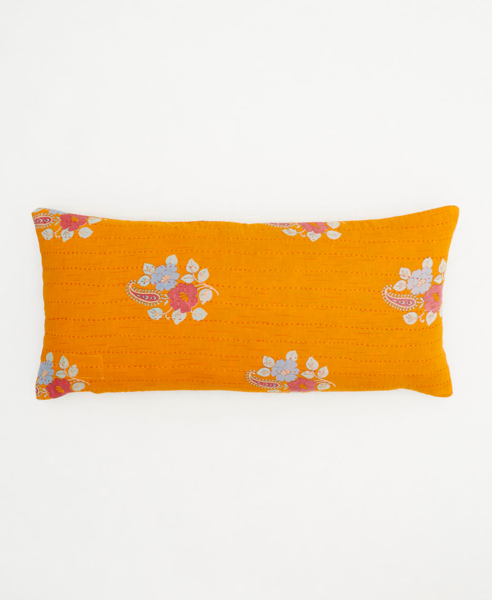 golden yellow lumbar throw pillow