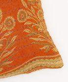sunset orange lumbar pillow in beige floral