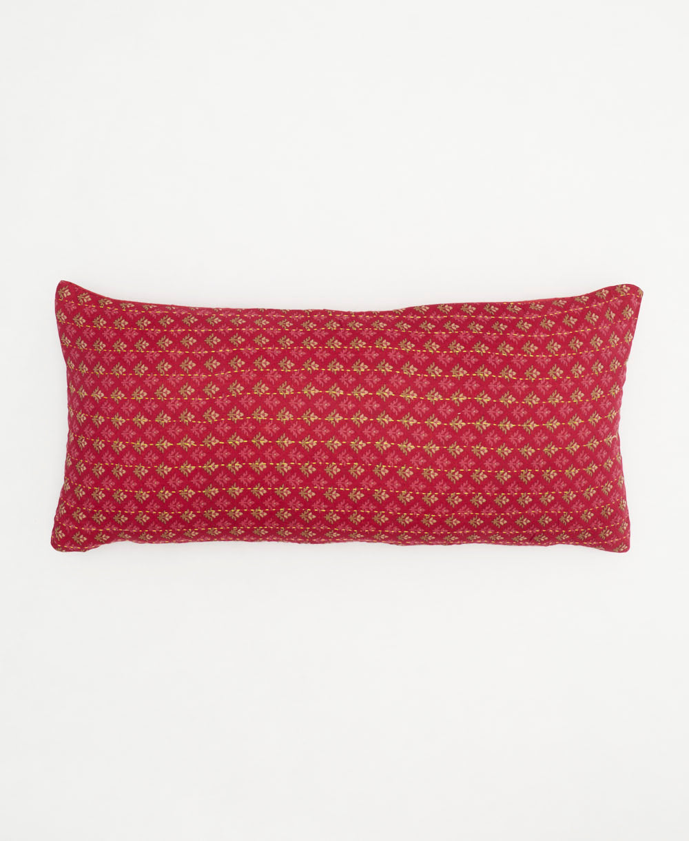 cherry red lumbar throw pillow
