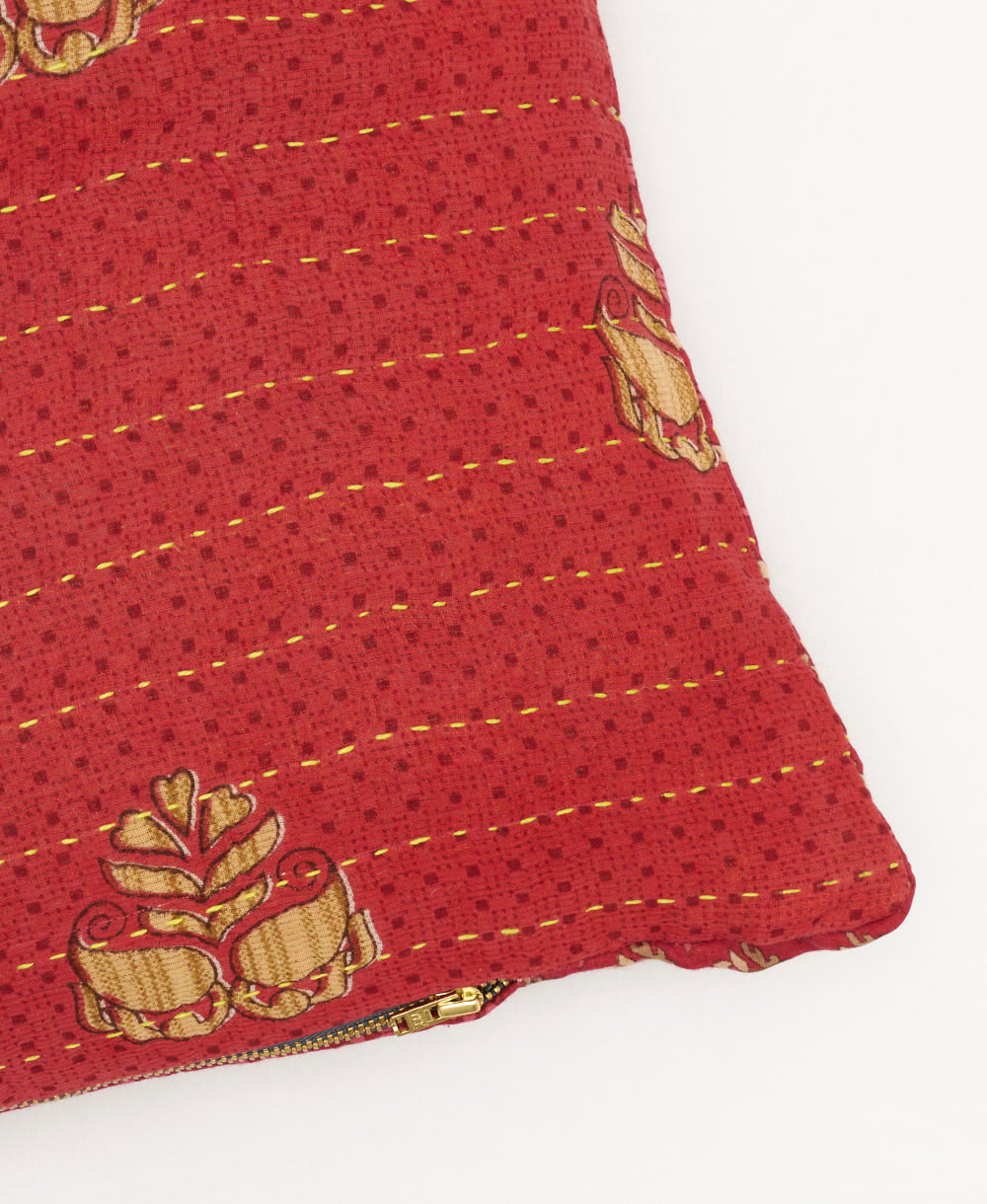 lumbar pillow in cherry red