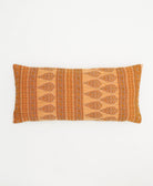 lumbar throw pillow in orange paisley handmade in India