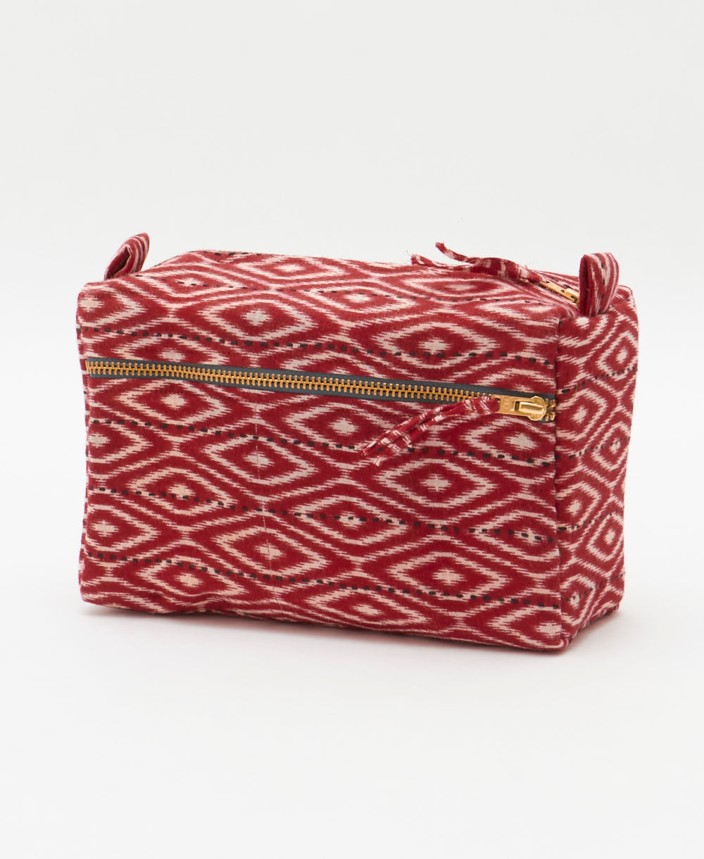 medium toiletry bag handmade in India from one-of-a-kind vintage saris