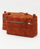 sustainable toiletry bag handmade in India by all women artisans from upcycled vintage cotton fabrics