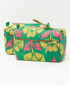 sustainable toiletry bag handmade in India by all women artisans from upcycled vintage cotton fabrics