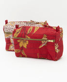 sustainable toiletry bag handmade in India by all women artisans from upcycled vintage cotton fabrics