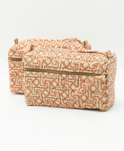 sustainable toiletry bag handmade in India by all women artisans from upcycled vintage cotton fabrics