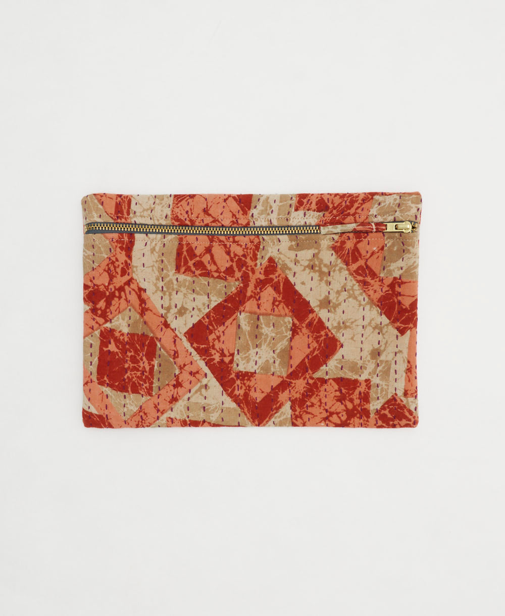 small pouch made from upcycled vintage fabrics in India by all women artisans