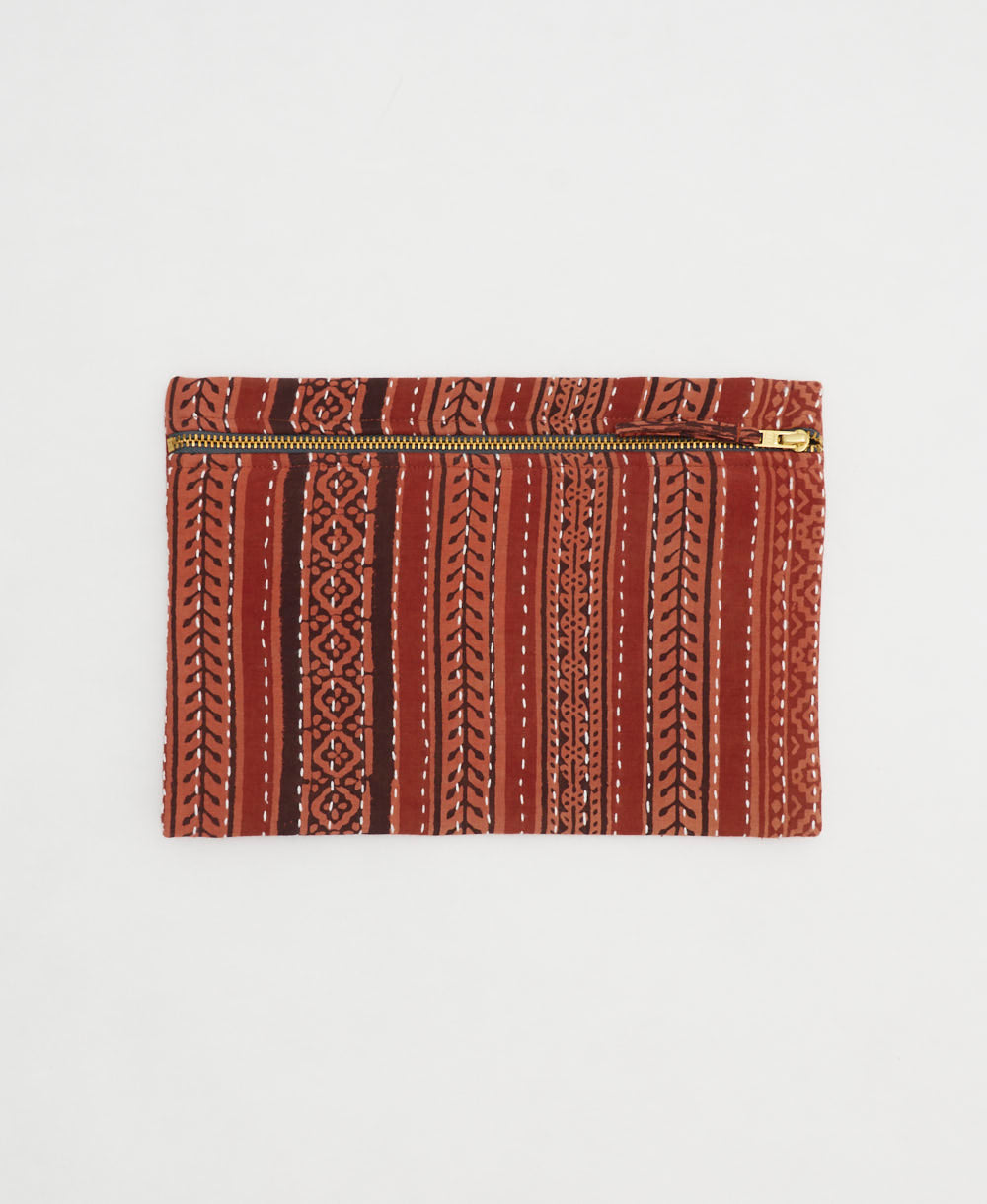 small pouch made from upcycled vintage fabrics in India by all women artisans