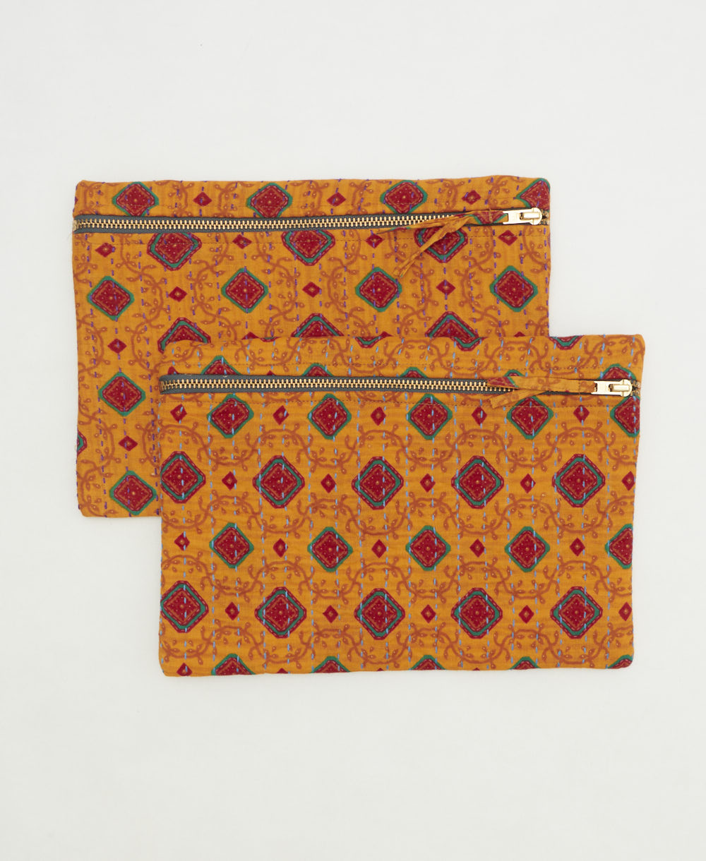 orange diamond pouch