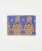 Artisan-made blue paisley vintage kantha pouch clutch