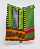  Artisan made traditional geometric kantha quilt throw  