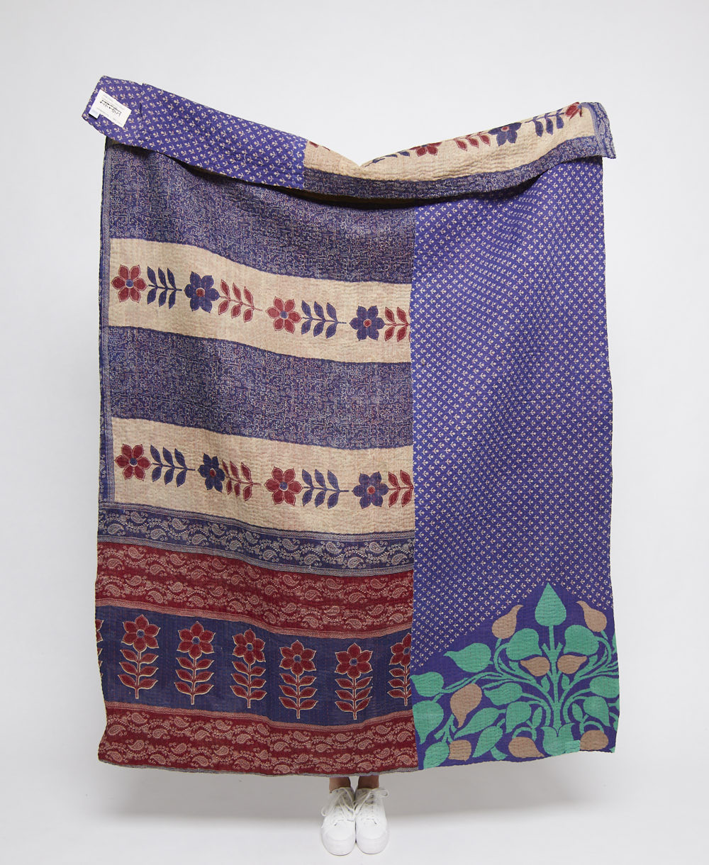 artisan-made kantha quilt throw