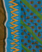 colorful Kantha quilt throw featuring traditional kantha hand stitching