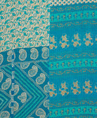 Kantha quilt throw featuring traditional kantha hand stitching
