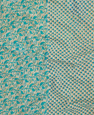 Kantha quilt throw made of recycled vintage saris