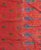Kantha quilt throw featuring traditional kantha hand stitching