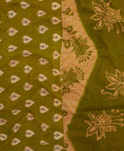 Kantha quilt throw featuring traditional kantha hand stitching