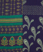 Kantha quilt throw made of recycled vintage saris