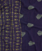 Kantha quilt throw featuring traditional kantha hand stitching