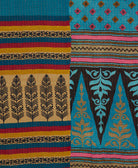 Kantha quilt throw made of recycled vintage saris