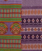 Kantha quilt throw made of recycled vintage saris