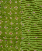 Kantha quilt throw made of recycled vintage saris