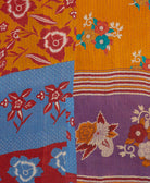 Kantha quilt throw made of recycled vintage saris