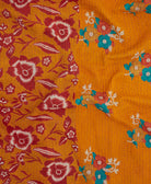 Kantha quilt throw featuring traditional kantha hand stitching