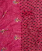 Kantha quilt throw featuring traditional kantha hand stitching