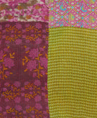 Kantha quilt throw made of recycled vintage saris