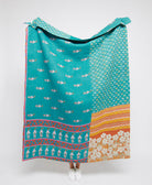  Artisan made kantha quilt throw  