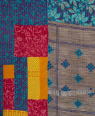 Kantha quilt throw featuring traditional kantha hand stitching