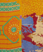 Kantha quilt throw made of recycled vintage saris