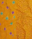 Kantha quilt throw featuring traditional kantha hand stitching